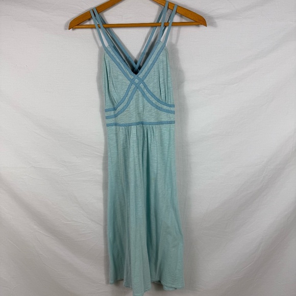 Athleta Aqua Blue Halter Dress With Straps Built in Bra Size XS - Picture 1 of 12